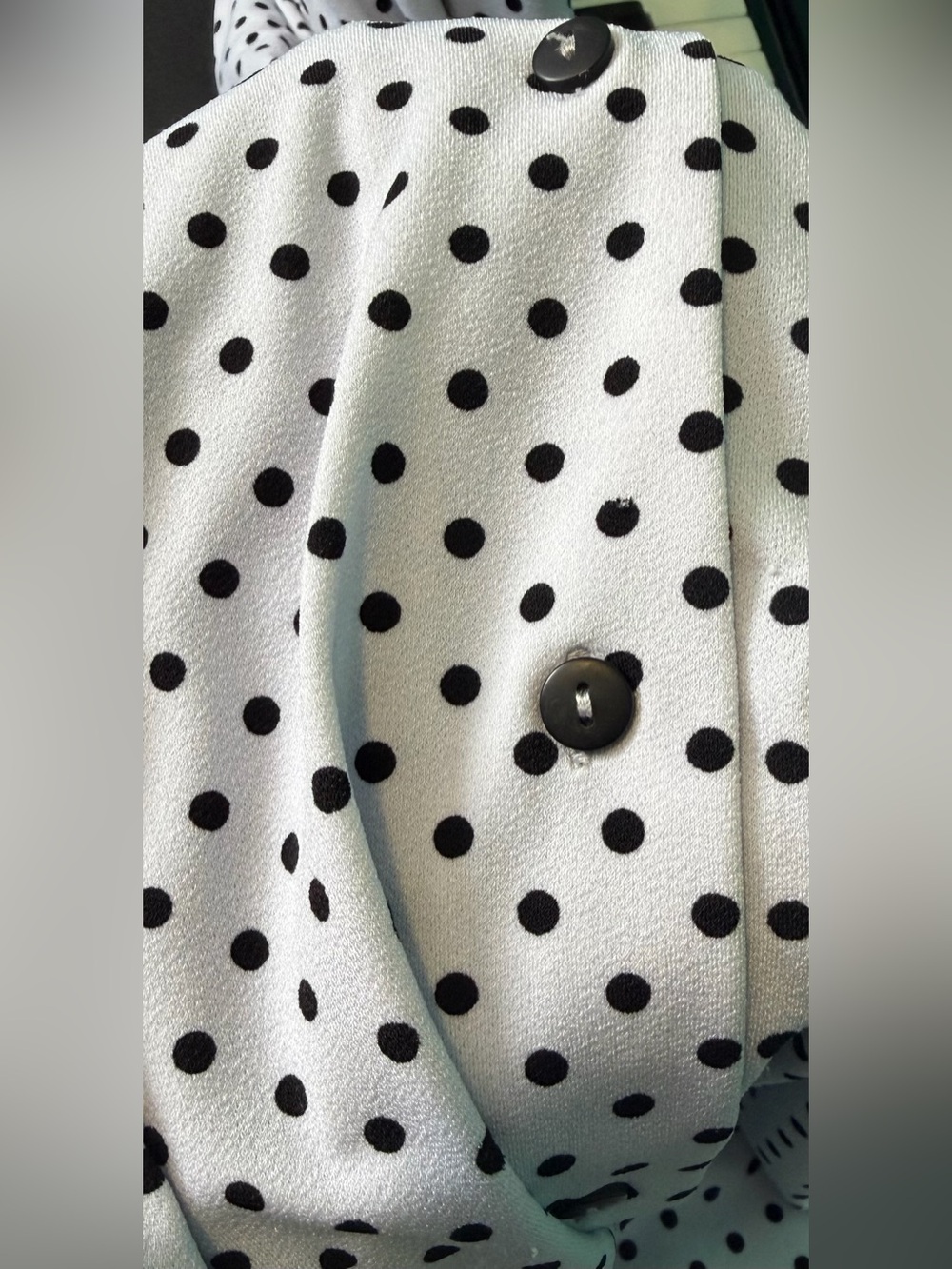 🤍🖤DEX Polka Dot Tie-Front Midi Dress in White and Black - Picture 10 of 14